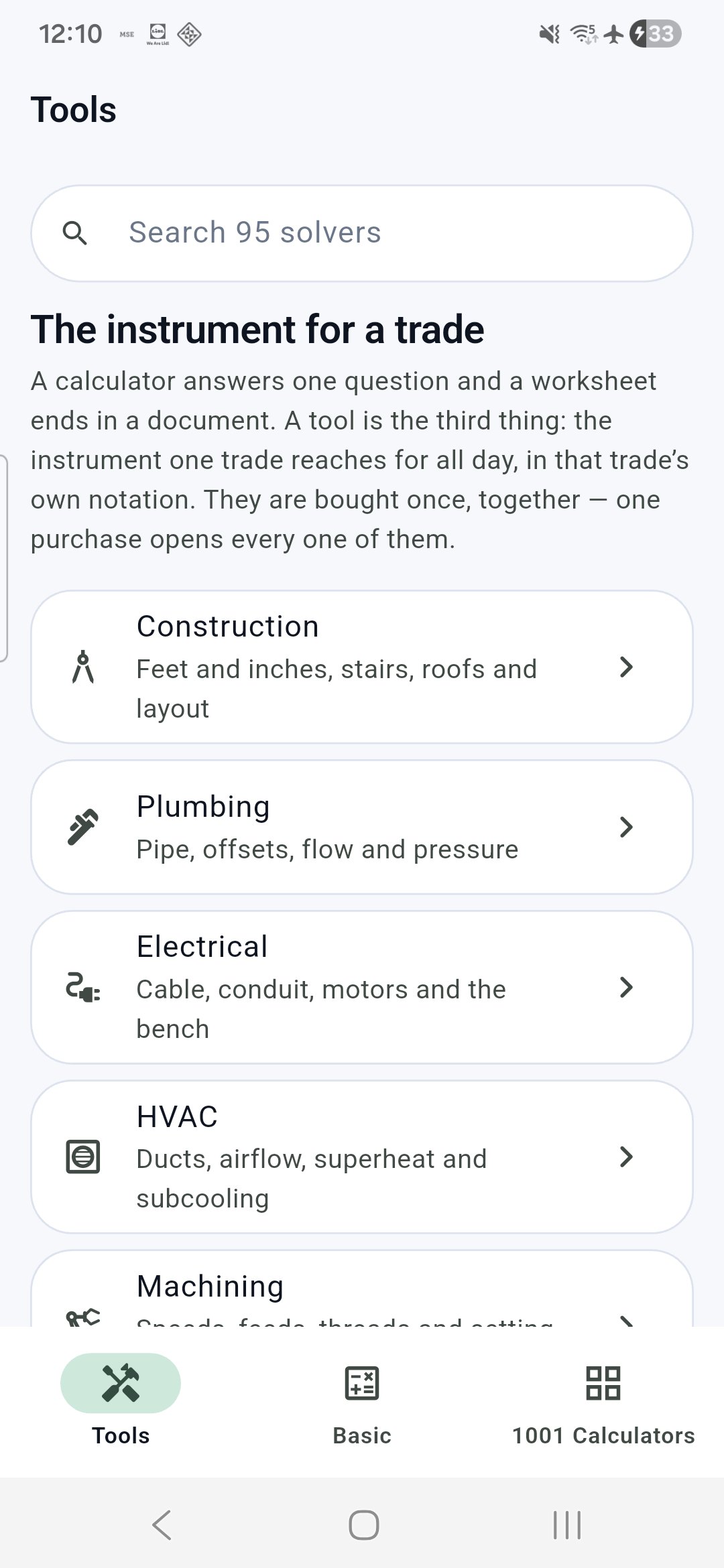 Trade Tools: the instrument for a trade
